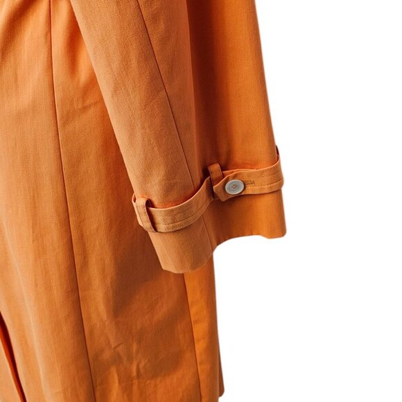 RIANI Womens Longline Trench Double Breasted Belted Jacket Orange Size 38/US 8 - Picture 9 of 11